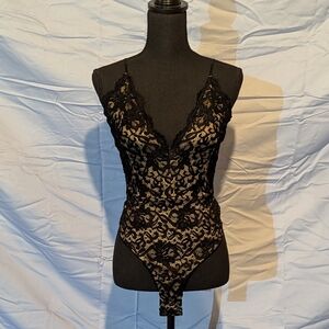 Elegant Black Lace Bodysuit